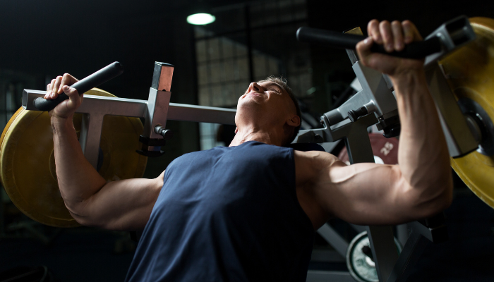 大胸筋：チェストプレス・腕立て伏せ