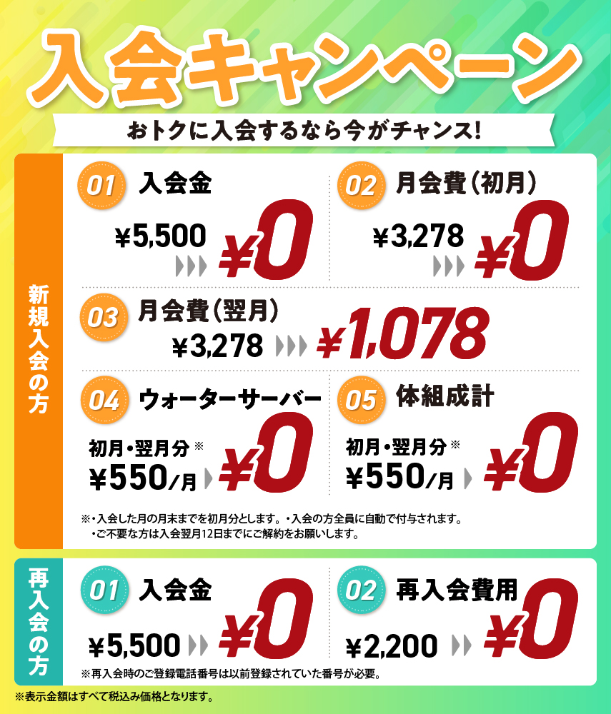 Ecofit24岡山中山下店キャンペーン情報